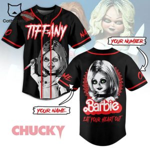 Personalized Tiffany Barbie Eat Your Heart Out Chucky Black Design Baseball Jersey