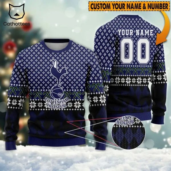 Personalized Tottenham Hotspur Blue Design 3D Sweater