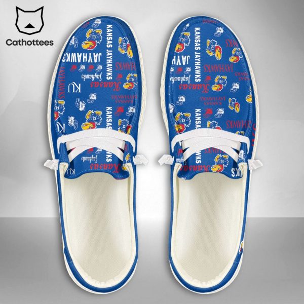 PREMIUM NCAA Kansas Jayhawks Custom Name Hey Dude Shoes Luxury Brand