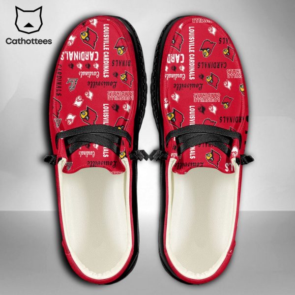 PREMIUM NCAA Louisville Cardinals Custom Name Hey Dude Shoes Luxury Brand