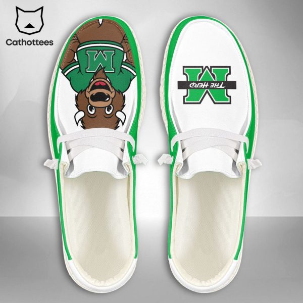 PREMIUM NCAA Marshall Thundering Herd Custom Name Hey Dude Shoes