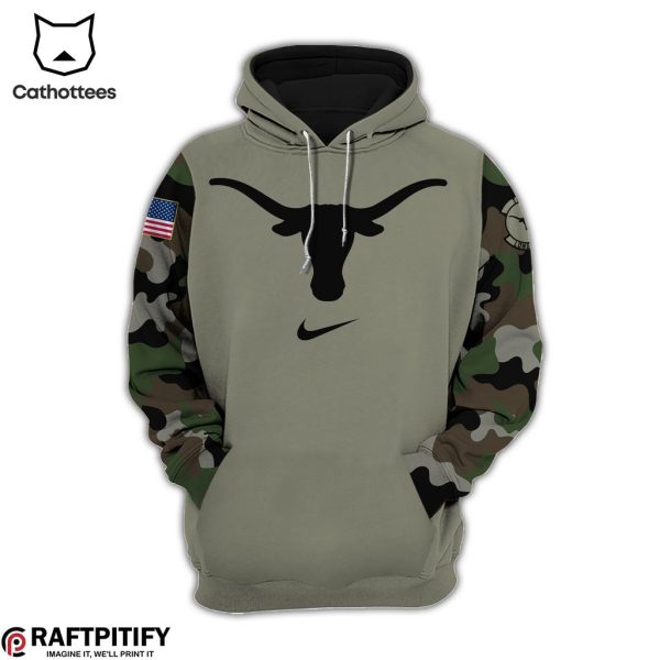 Salute To Service For Veterans Day Coach Steve Sarkisian Texas Longhorns Nike Logo Design Hoodie Longpant Cap Set