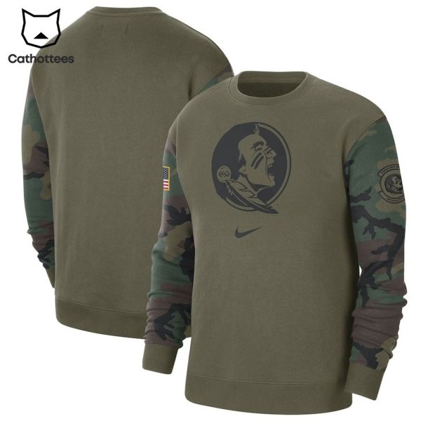 Salute To Service For Veterans Day Florida State Seminoles Football Nike Logo Design 3D Hoodie