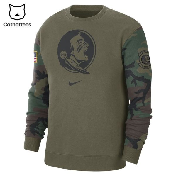 Salute To Service For Veterans Day Florida State Seminoles Football Nike Logo Design 3D Hoodie