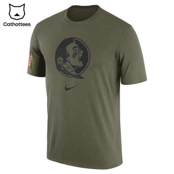 Salute To Service For Veterans Day Florida State Seminoles Football Nike Logo Design T-Shirt