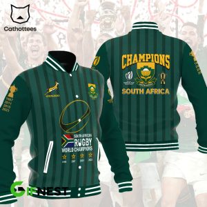 South Africa Rugby World Champions 2023 Springboks Green Design Baseball Jacket