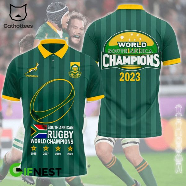 South African Rugby World Champions Springboks 2023 Green Design 3D T-Shirt