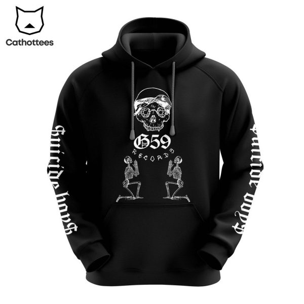 Suicideboys Carrollton G59 Records Design On Sleeve Black 3D Hoodie