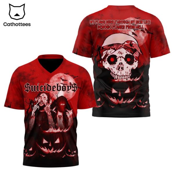 Suicideboys Carrollton Red Skull Halloween Design 3D Hoodie