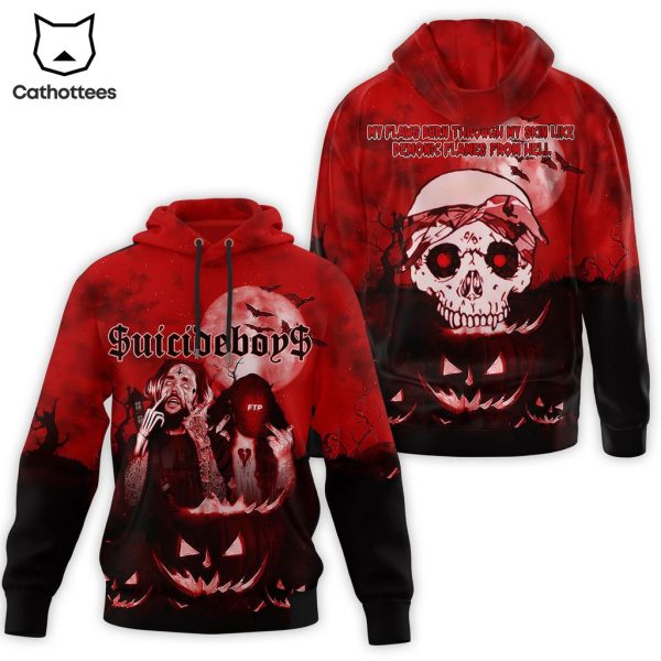 Suicideboys Carrollton Red Skull Halloween Design 3D Hoodie