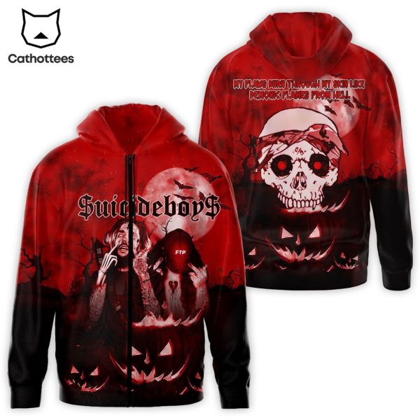 Suicideboys Carrollton Red Skull Halloween Design 3D Hoodie