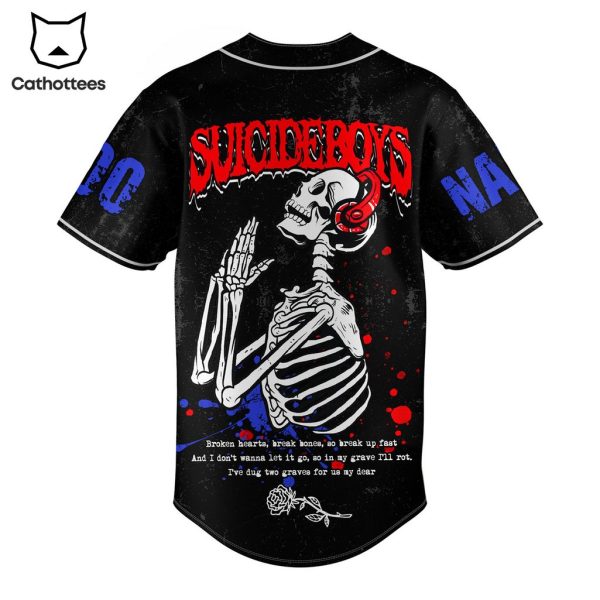 Suicideboys Carrollton Skull G59 Black Design Baseball Jersey