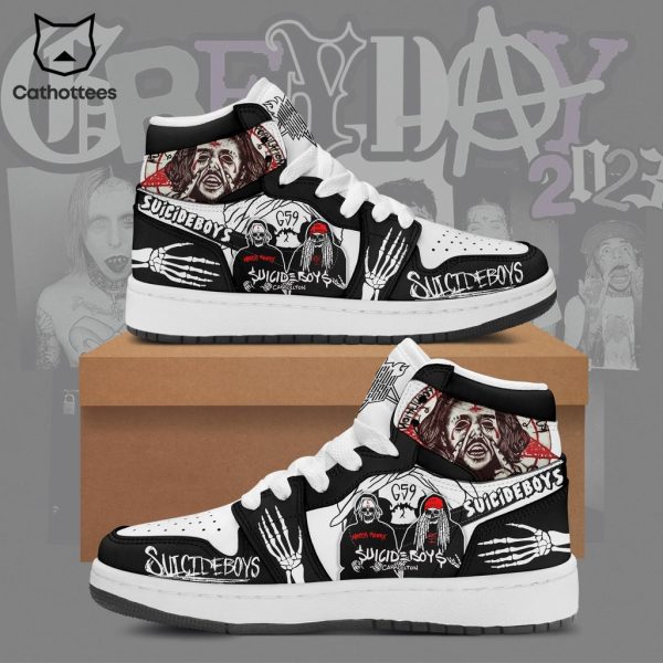 Suicideboys Carrollton Skull Haloween Design Air Jordan 1 High Top