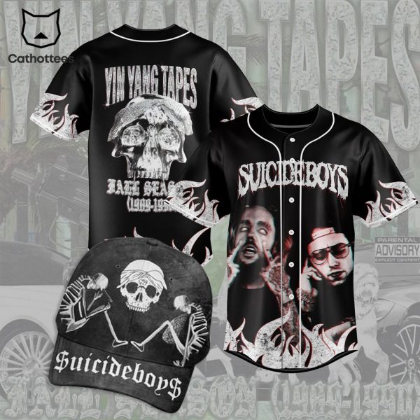 Suicideboys Carrollton Skull Yim Yang Tapes Black Design Baseball Jersey