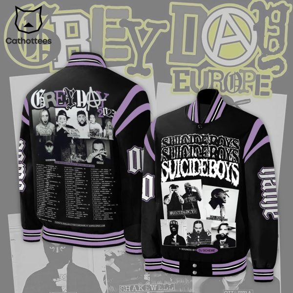 Suicideboys Skull Carrollton Black Portrait Design Baseball Jacket