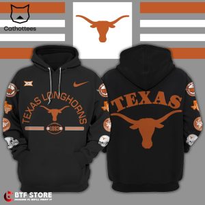 Texas Longhorns 1893 Nike Logo Black Design Hoodie