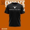 Texas Longhorns Embrace The Hate Logo White Design 3D T-Shirt