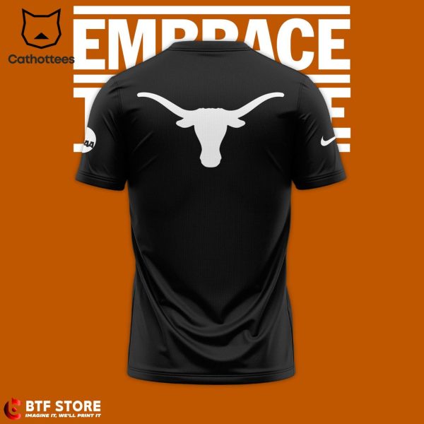 Texas Longhorns Embrace The Hate Logo Black Design 3D T-Shirt