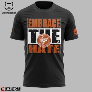 Texas Longhorns Embrace The Hate Nike Logo Black Design 3D Hoodie