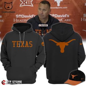 Texas Longhorns Nike Logo Black Design 3D Hoodie