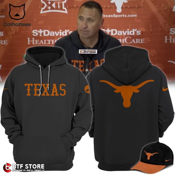 Texas Longhorns Nike Logo Black Design 3D Hoodie