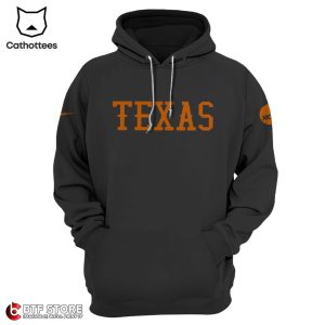 Texas Longhorns Nike Logo Black Design 3D Hoodie