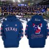 Texas Rangers 2023 American League Champions Logo Blue Design 3D Hoodie