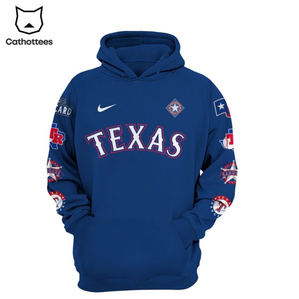 Texas Rangers 2023 Postseason Hoodie Nike Logo Blue Design 3D Hoodie