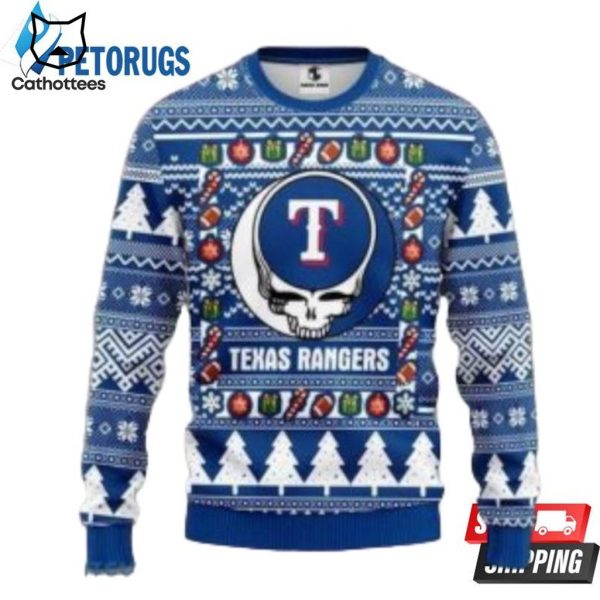 Texas Rangers Christmas Design 3D Sweater