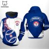 Texas Rangers Nike Logo Design On Sleeve Blue 3D Hoodie