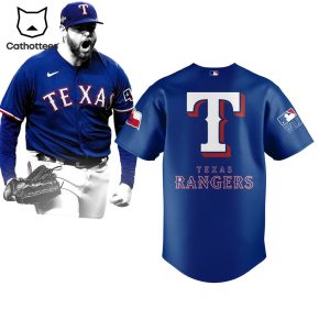 Texas Rangers Nike Logo Blue Baseball Jersey