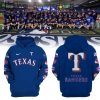 Texas Rangers World Series Capital One Nike Logo White Design 3D Hoodie