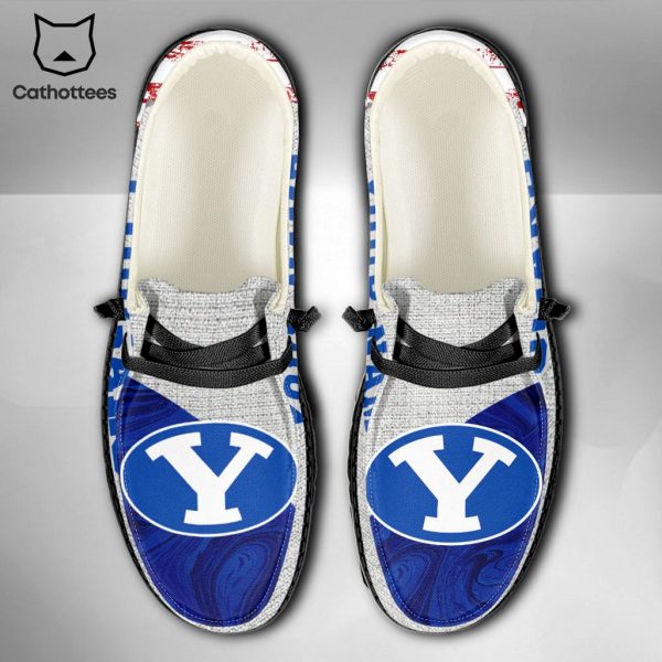 THE BEST NCAA BYU Cougars Custom Name Hey Dude Shoes