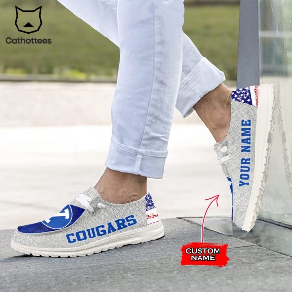 THE BEST NCAA BYU Cougars Custom Name Hey Dude Shoes