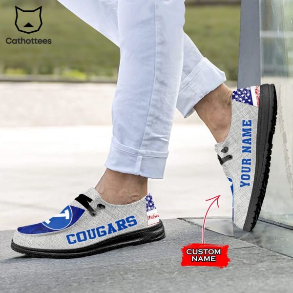 THE BEST NCAA BYU Cougars Custom Name Hey Dude Shoes