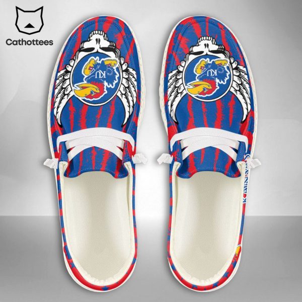 THE BEST NCAA Kansas Jayhawks Custom Name Hey Dude Shoes