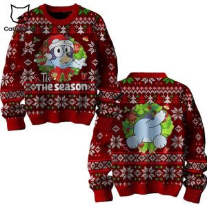 Tis The Season Cute Red Design Christmas 3D Sweater