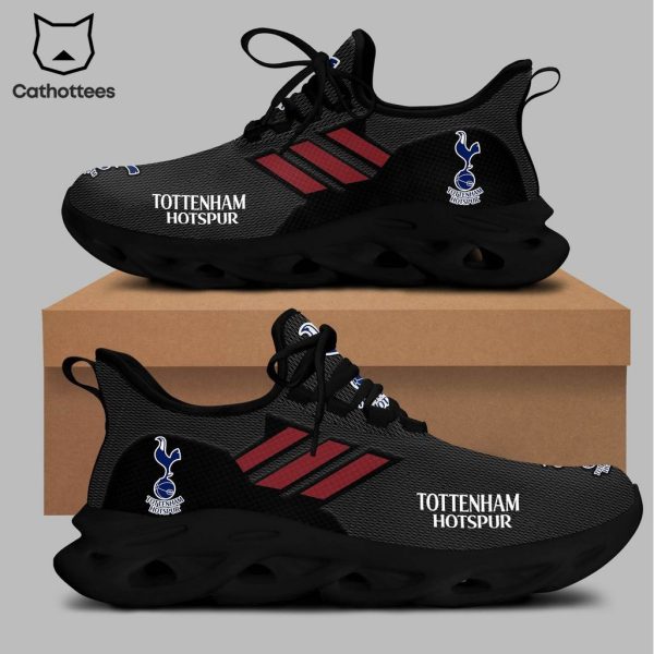 Tottenham Hotspur Full Black Red Trim Design Max Soul Shoes