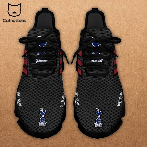 Tottenham Hotspur Full Black Red Trim Design Max Soul Shoes