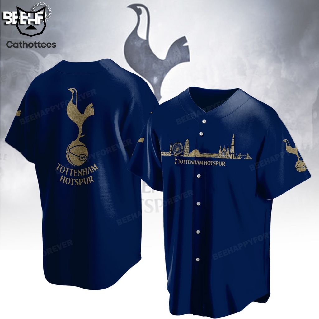 Tottenham Hotspur Full Blue Design Baseball Jersey