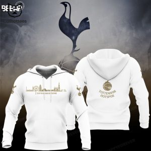 Tottenham Hotspur Full White Design 3D Hoodie