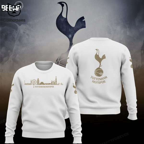 Tottenham Hotspur Full White Design 3D Hoodie