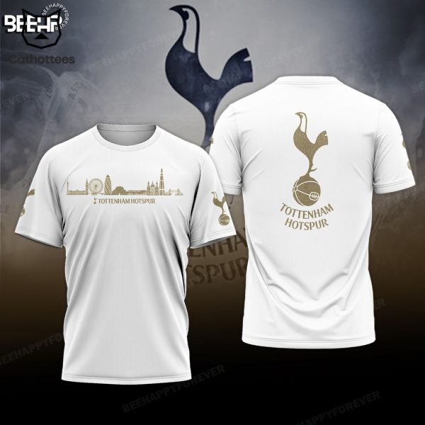 Tottenham Hotspur Full White Design 3D Hoodie