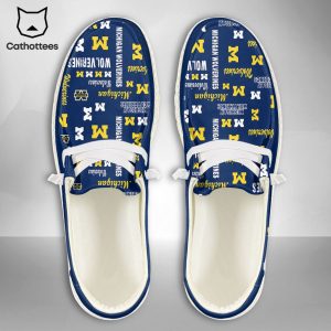 TRENDING NCAA Michigan Wolverines Custom Name Hey Dude Shoes