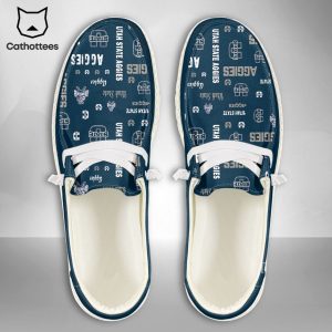 TRENDING NCAA Utah State Aggies Custom Name Hey Dude Shoes