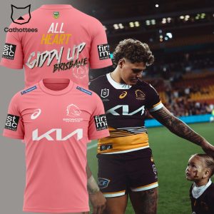 All Heart Finals 2023 Brisbane Broncos KIA Pink Design 3D T-Shirt