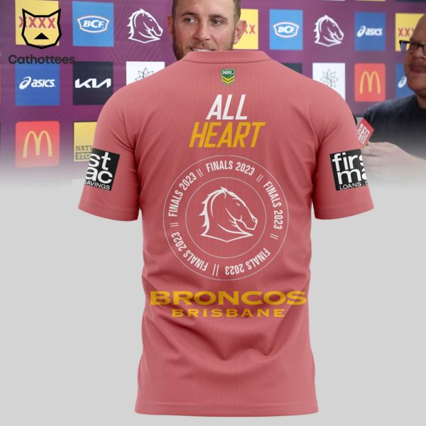 All Heart Finals Broncos Brisbane KIA Pink Design 3D T-Shirt
