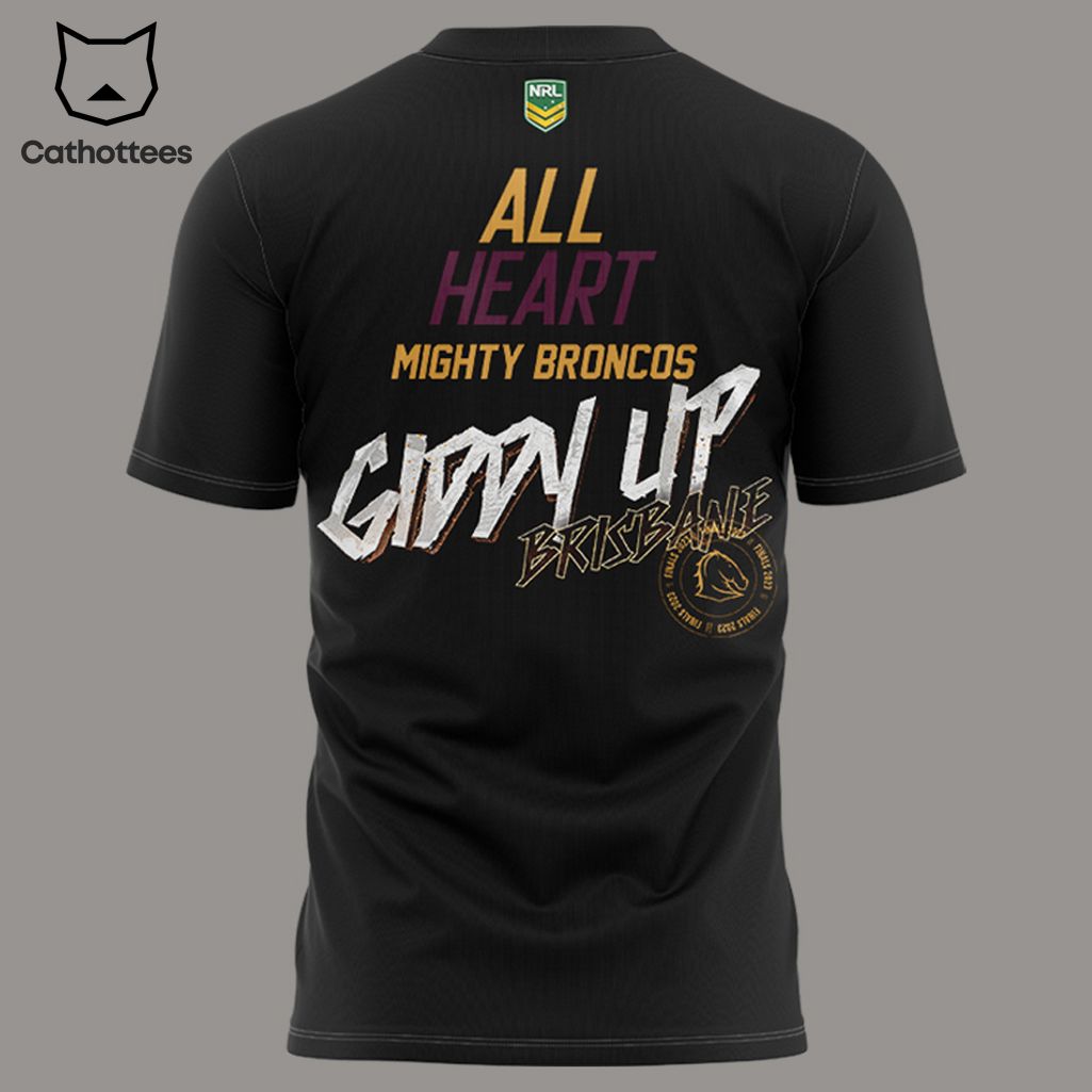 All Heart Mighty Broncos KIA Black Design 3D T-Shirt