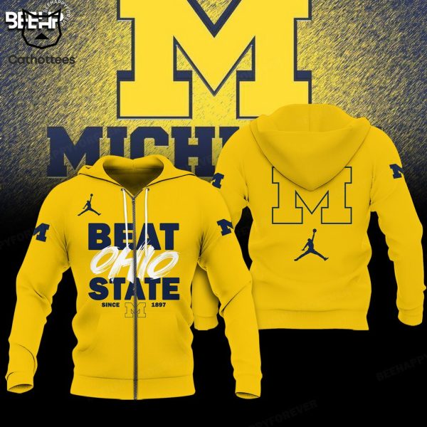 Beat Ohio State Since 1897 Logo Yellow Design 3D Hoodie