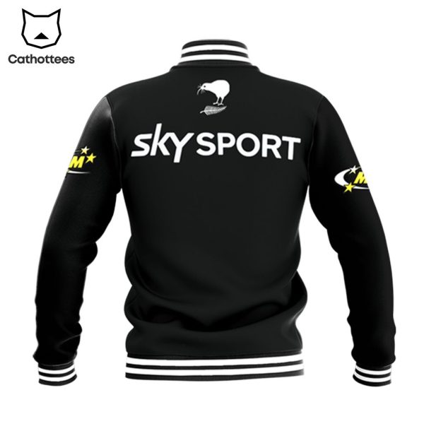 BLK Kiwis NZRL New Zealand National Rugby League Black Logo Design Baseball Jacket